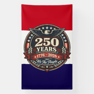 Patriottisch 250-jarig jubileumembleem spandoek