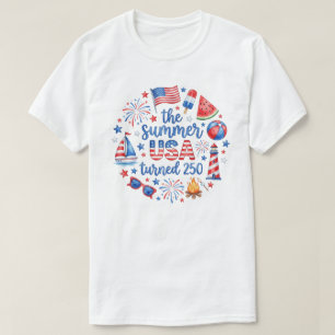 Patriottisch 250-jarig jubileumvieringsontwerp t-shirt