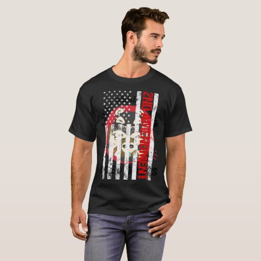 Patriottisch 2e wijziging t-shirt (Voorkant volledig)