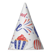 Patriottisch 4 juli 1 Verjaardag Feesthoedjes (Rechts)