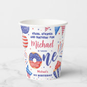 Patriottisch 4 juli 1 Verjaardagsfeest Papieren Bekers (Voorkant)