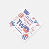 Patriottisch 4 juli 2 Verjaardagsfeest Servet (Hoek)