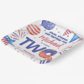Patriottisch 4 juli 2Verjaardagsfeest Papieren Bordje (Gebogen)