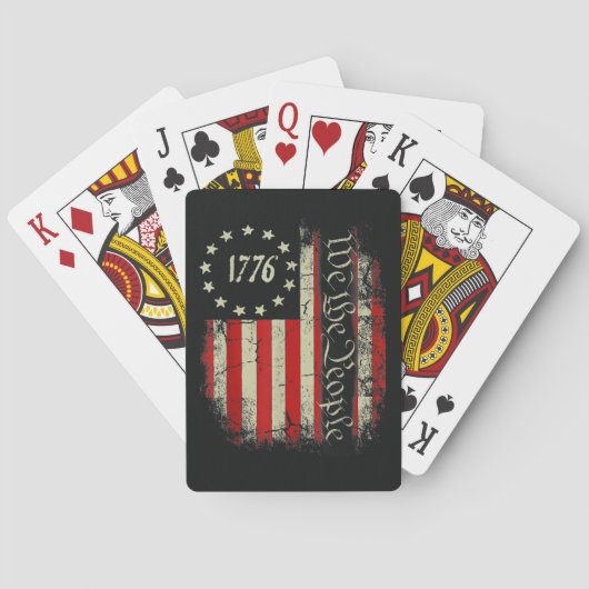 Patriottisch 4 juli Amerika Pokerkaarten (Achterkant)