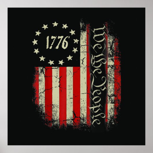 Patriottisch 4 juli Amerika Poster (Voorkant)