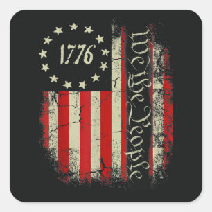 Patriottisch 4 juli Amerika Vierkante Sticker