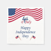 Patriottisch 4 juli Amerikaanse vlag Servet (Voorkant)