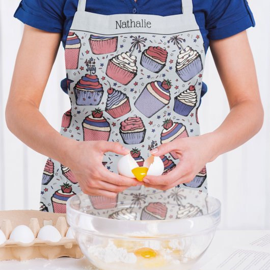 Patriottisch 4 juli Cupcakes Schort