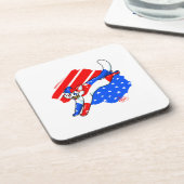 Patriottisch 4 juli Kat Bier Onderzetter (Linkerzijde)