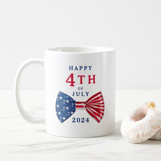 Patriottisch 4 juli koffiemok (Met donut)