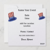 Patriottisch - 4 juli - Onafhankelijkheidsdag ! SR Kaart (Achterkant)