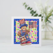 Patriottisch - 4 juli - Onafhankelijkheidsdag ! SR Kaart (Staand voorkant)