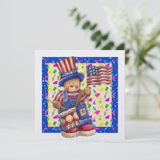 Patriottisch - 4 juli - Onafhankelijkheidsdag ! SR Kaart (Staand voorkant)