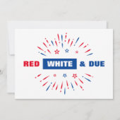 Patriottisch 4 juli rood wit en dankzij Baby showe Bedankkaart (Achterkant)