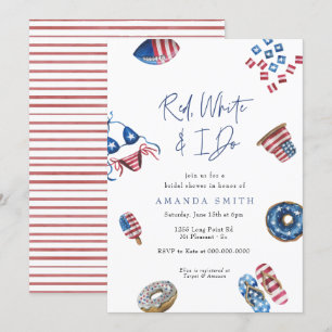 Patriottisch 4 juli rood wit en ik doe Vrijgezelle Kaart