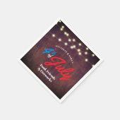 Patriottisch 4 juli Rustiek Zomerfeest Servet (Hoek)