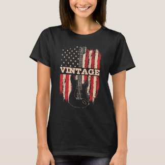 Patriottisch 4 juli snaarinstrument voor gitaar t-shirt