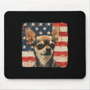 Patriottisch 4 juli T-shirt Chihuahua Hond Mannen  Muismat