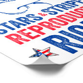 Patriottisch 4 juli T-shirt sterren strepen Reprod Poster (Hoek)