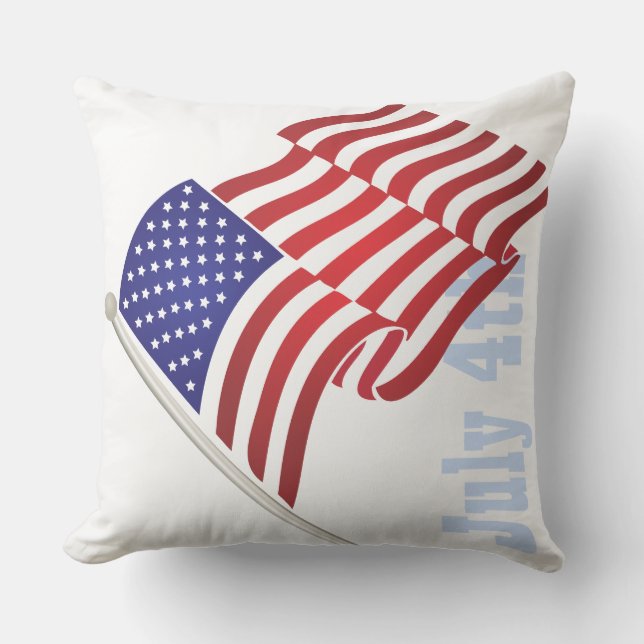 Patriottisch, 4 juli, Verenigde Staten vlag, oude  Buitenkussen (Voorkant)