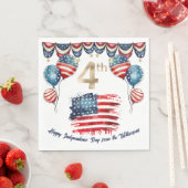 Patriottisch 4 juli Viering Servet (Insitu)