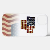 Patriottisch 4 juli vlagontwerp Case-Mate iPhone case (Achterkant (horizontaal))