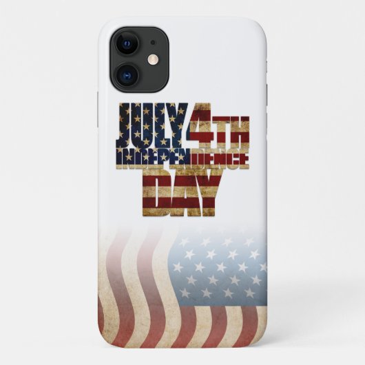 Patriottisch 4 juli vlagontwerp Case-Mate iPhone case (Achterkant)