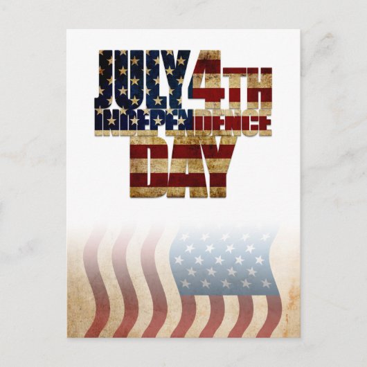 Patriottisch 4 juli vlagontwerp feestdagenkaart (Voorkant)