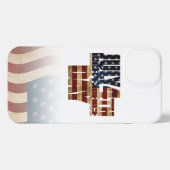 Patriottisch 4 juli vlagontwerp iPhone hoesje (Achterkant horizontaal)