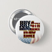 Patriottisch 4 juli vlagontwerp ronde button 5,7 cm (Voorkant /achterkant)