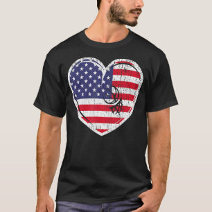patriottisch 4 juli vs vlag rode witte en blauwe b t-shirt