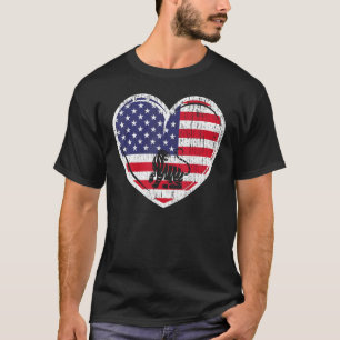 Patriottisch 4 juli VS vlag Rood wit en blauw vark T-shirt
