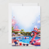 Patriottisch 4 juli zwembadfeest - Rood Wit Blauw  Kaart (Achterkant)