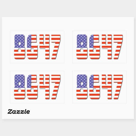 Patriottisch 8647 rechthoekige sticker (Vel)