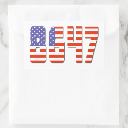 Patriottisch 8647 rechthoekige sticker (Tas)