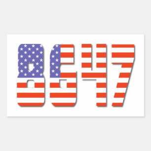Patriottisch 8647 rechthoekige sticker