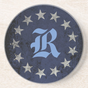 Patriottisch aangepast monogram Betsy Ross Amerika Zandsteen Onderzetter