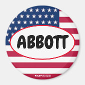 Patriottisch ABBOTT Magnet (Voorkant)