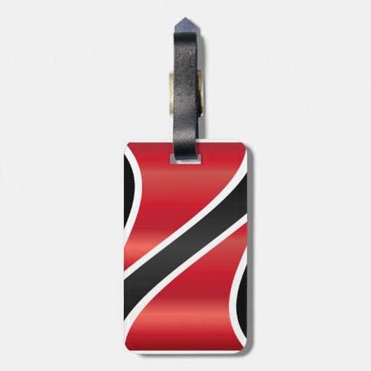 Patriottisch Abstract 868 Dot Pattern Trinbago Fla Bagagelabel (Achterkant verticaal)