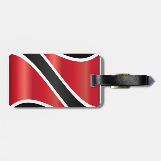 Patriottisch Abstract 868 Dot Pattern Trinbago Fla Bagagelabel (Achterkant horizontaal)