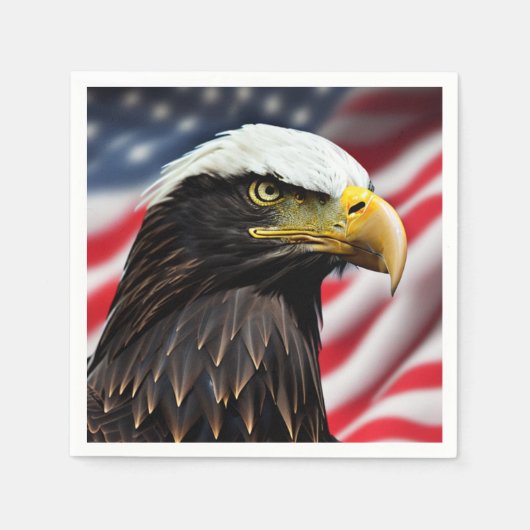 Patriottisch/Adelaar/Amerikaans/VS Servet (Voorkant)