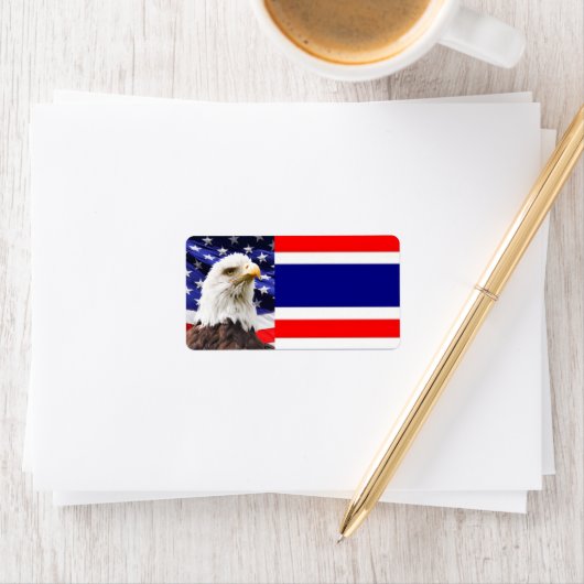 Patriottisch adreslabel etiket (Insitu)
