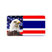 Patriottisch adreslabel etiket (Voorkant)