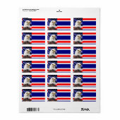 Patriottisch adreslabel etiket (Full Sheet)
