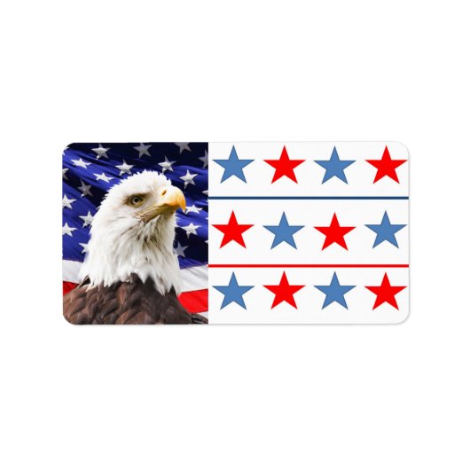 Patriottisch adreslabel etiket (Voorkant)