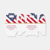 Patriottisch Afstuderen Amerikaanse vlag Bedankdoosjes (Uitgevouwen)