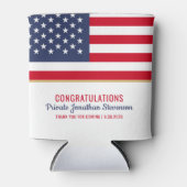 Patriottisch Afstuderen Amerikaanse vlag Blikjeskoeler (Voorkant)