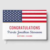 Patriottisch Afstuderen Amerikaanse vlag Gastenboek (Voorkant)