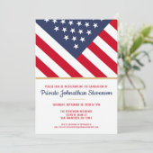 Patriottisch Afstuderen Amerikaanse vlag Kaart (Staand voorkant)