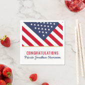 Patriottisch Afstuderen Amerikaanse vlag Servet (Insitu)